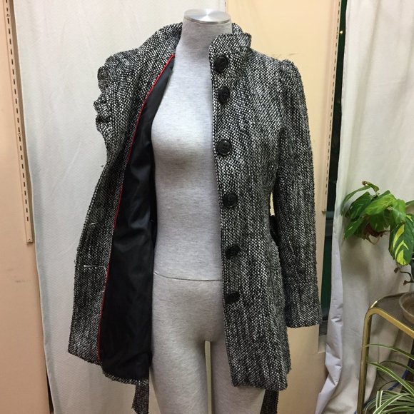 Steve Madden Black and White Coat Size Small - Picture 7 of 9